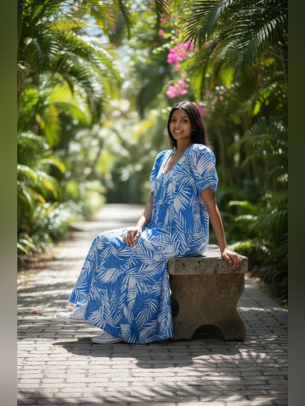 Vintage Island Fashions Made In Honolulu Hawaii Muumuu Maxi Dress Size 18
